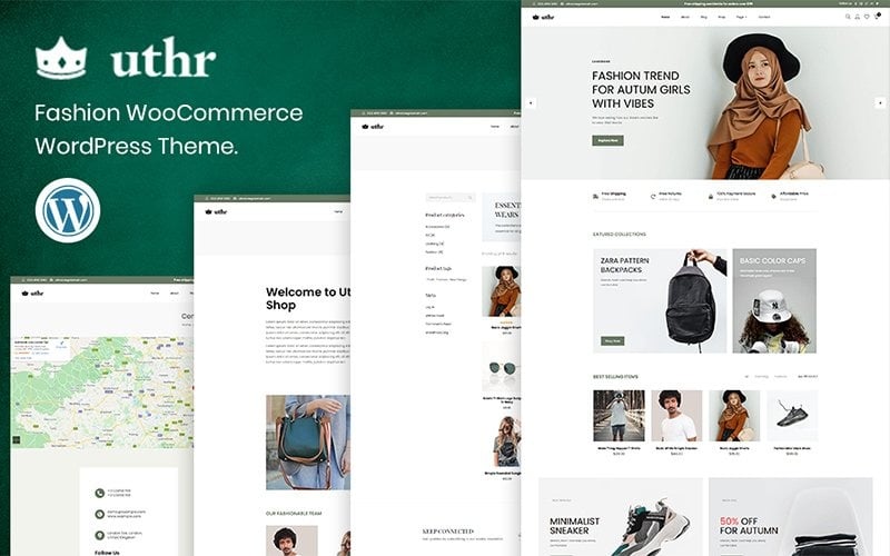 Uthr - Tema WooCommerce GRATUITO per la moda - Ecom Necks
